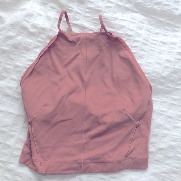 Nike Yoga Statement Clean Crop Tank - Rust Pink - Picture 4 of 7